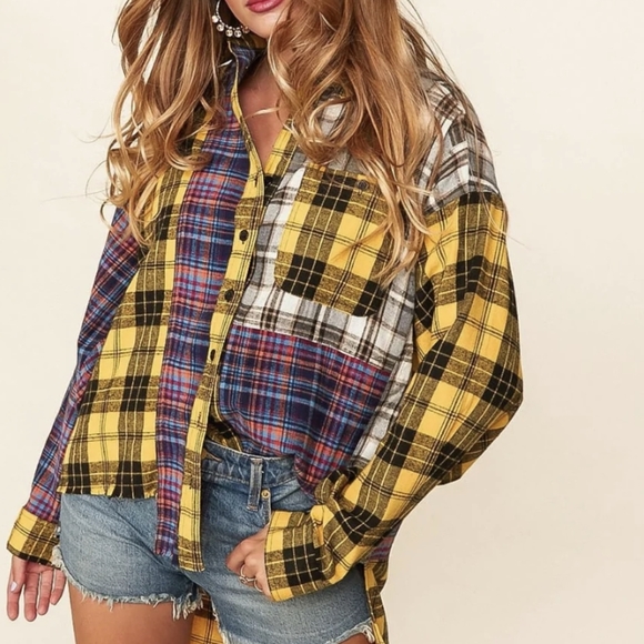 💜 New Plaid Oversized Shirt - Picture 3 of 7
